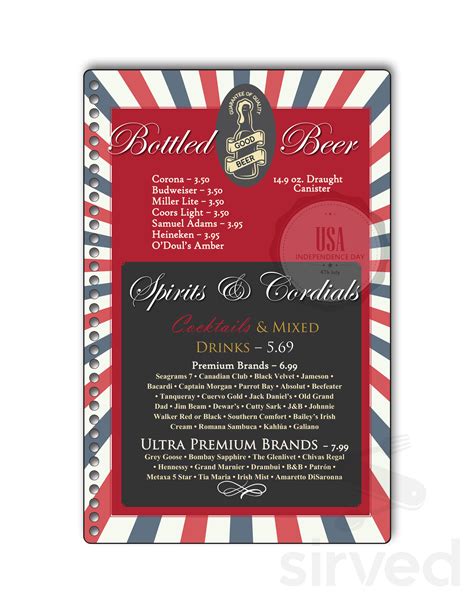 Latham '76 Diner menu in Latham, New York, USA