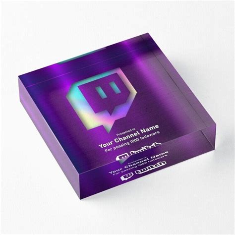 "A Custom Award for your favorite Twitch Partner channel. You can Personalize it with the number ...