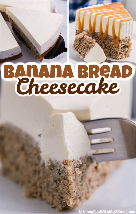 Banana Bread Cheesecake Soft Banana Bread Topped With A Delicious No