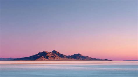 expansive sunrise   bonneville salt flats  stock photo