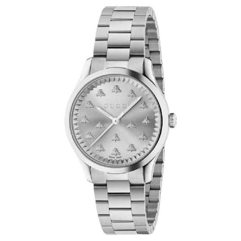 Gucci G Timeless Silver Dial Gold Pvd Stainless Steel Ladies Watch Ya1264155 For Sale At 1stdibs