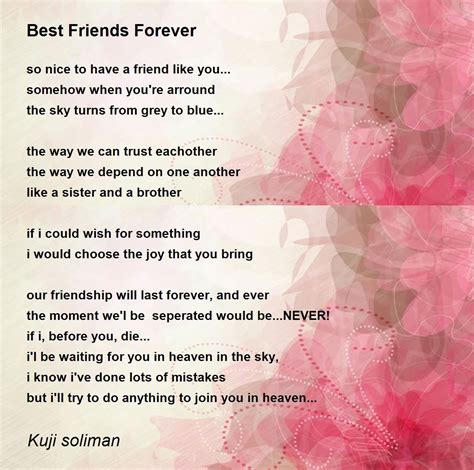 Poem About Best Friends Forever | Sitedoct.org