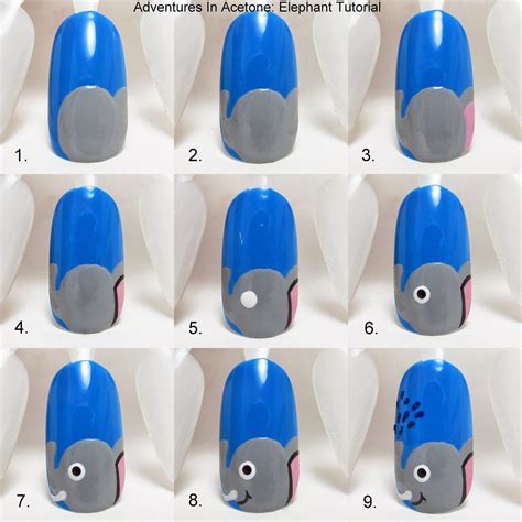 Tutorial Tuesday: Elephant Nail Art! - Adventures In Acetone