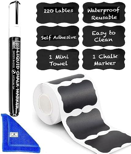 Amazon Chalkboard Labels Roll For Jars Pcs Wavy Shape