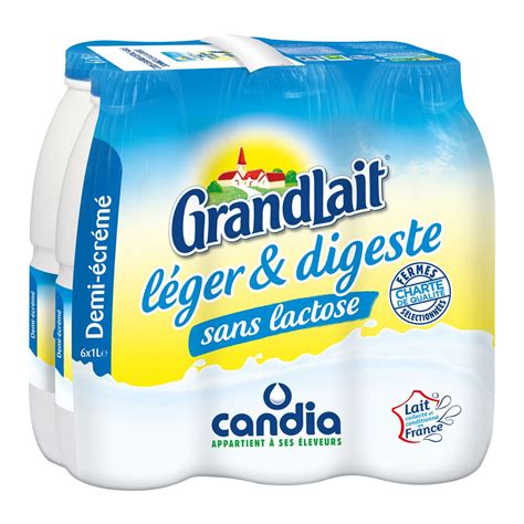 Candia Candia Grandlait Lait Demi Cr M Sans Lactose Uht X L X L Pas