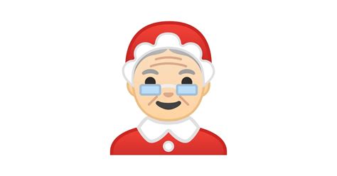 Mère Noël Peau Claire Emoji