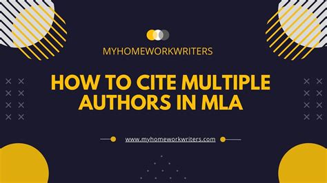 How To Cite Multiple Authors In Mla Youtube