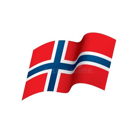 Bandera De Noruega Ejemplo Stock de ilustración Ilustración de