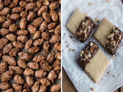 Shortbread Mit Schokolade Und Gebrannten Mandeln Dreierlei Liebelei