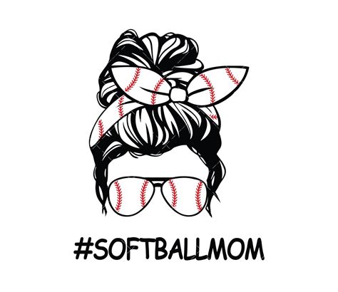 Softball Mom Svg Png Pdf Softball Svg Mom Svg Softball Clipart