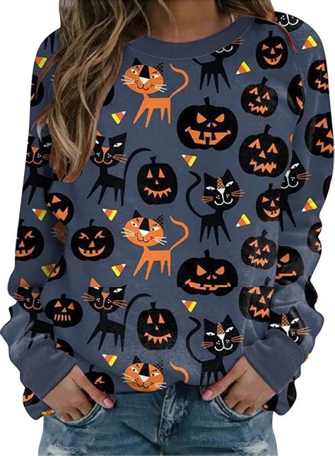 Halloween T-Shirts Blouse Pullover Tops Shirts for Women, Women's ...