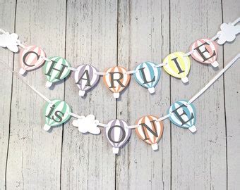 Hot Air Balloon Banner Etsy