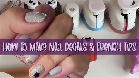 How To Make Nail Decals And French Tips Youtube