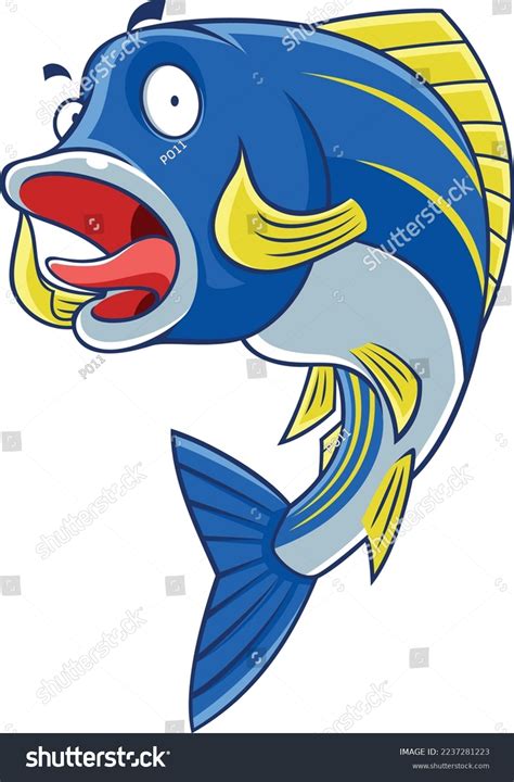 Illustration Fish Character Screaming Stock Vector (Royalty Free ...