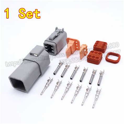 Set Pins Kits Waterproof Male Female Electrical Wire Connector Plug