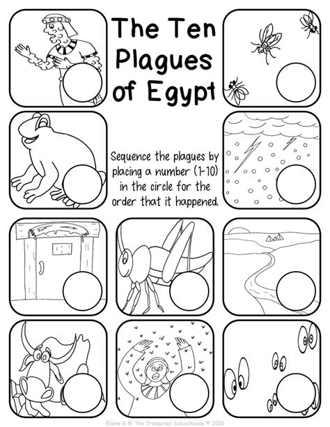 Ten Plagues Of Egypt Activity Sheets