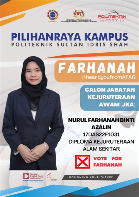 CALON BERTANDING PRK 2023 NURUL FARHANAH BINTI AZALIN