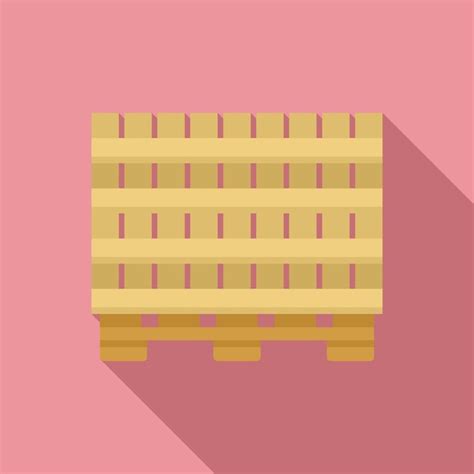 Icono de paleta de madera ilustración plana del icono de vector de