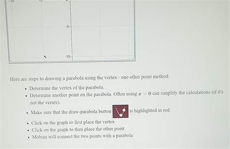 10 Here Are Steps To Drawing A Parabola Using The Vertex One Other