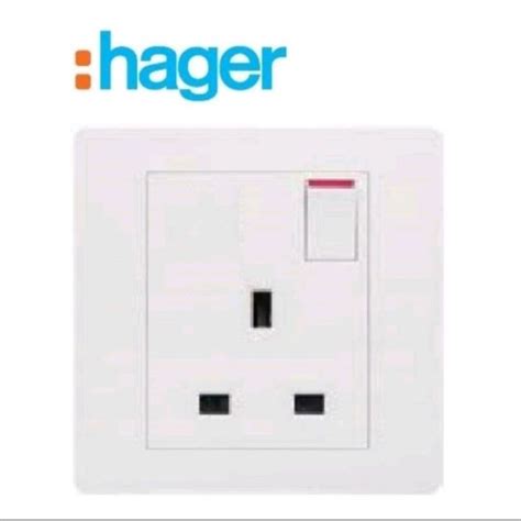 Hager Muse 13A SWITCH SOCKET SIRIM APPROVED Lazada