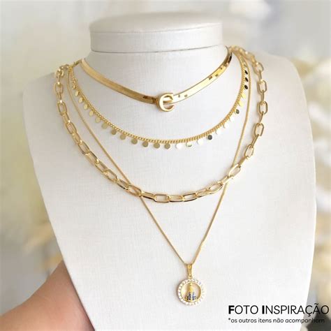 Lu Sa Lug O Acess Rios Choker Fita Mm Dourado Chd