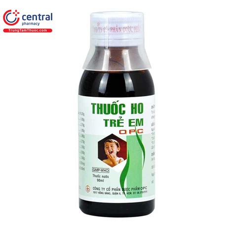 Thuốc ho trẻ em OPC đặc trị ho cảm ho có đờm cho trẻ hiệu quả