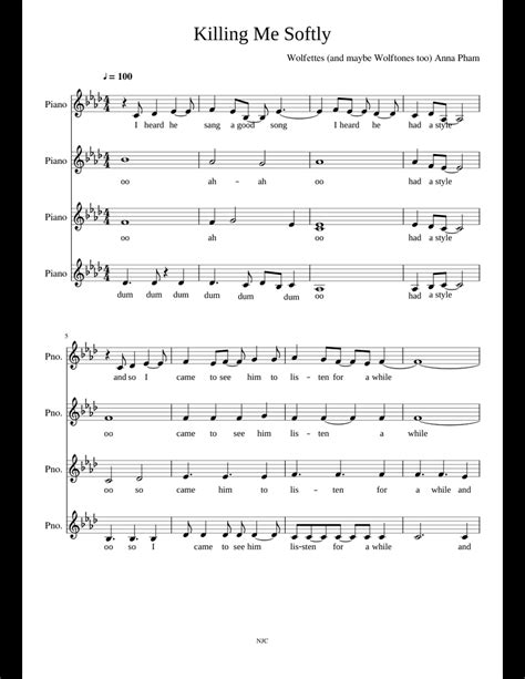 Killing Me Softly Sheet Music For Piano Download Free In Pdf Or Midi