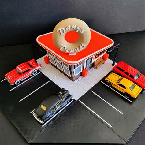 Diorama Hot Wheels Loja De Donuts Colecion Vel Metart Studio Decora O Geek E Personalizados
