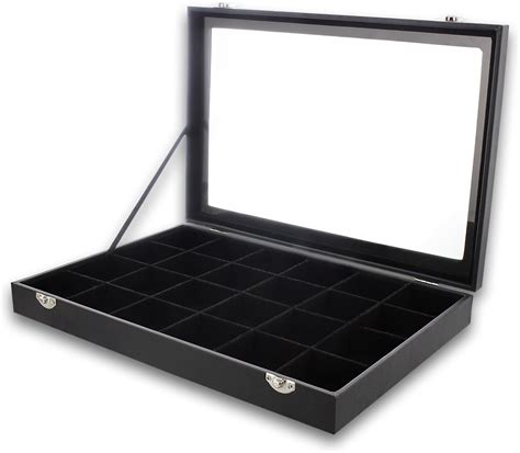 Jewelry Display Case With Velvet Tray Black 14 X 95 X 2 Inches Jewelry