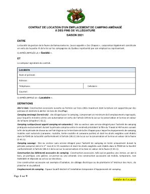 Fillable Online Page Sur Initiales Du Locataire Contrat De Location