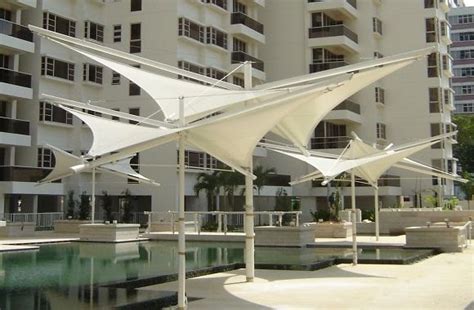 Prefab PVC Tensile Fabric Structure Shade In Delhi Encom Tensile