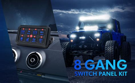 MICTUNING 8 Gang Switch Panel On Off Led Light Bar Power Circuit