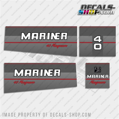 Decals High Quality Reproduction Mariner Outboard Decals