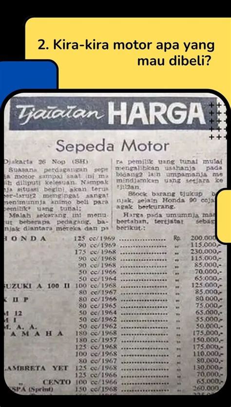 11 Potret Brosur Harga Motor Di Zaman Dulu Berasa Murah Banget Tak