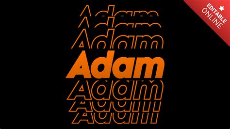 Adam | Text Effect Generator | TextStudio