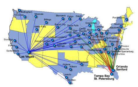 Allegiant Route Map Interactive - Map Of South America