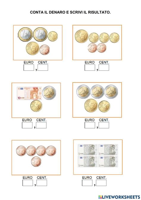 Euro Interactive Activity For 3 Interactive Activities Math Practice