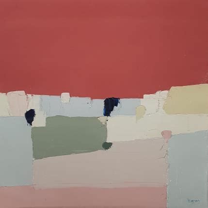 Peinture Soleil rouge 2 par Hirson Sandrine Carré d artistes