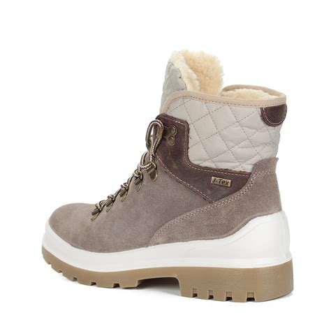 Темно бежевые ботинки хайкеры из нубука на подкладке из натуральной ...