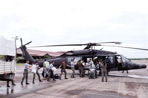 Paf Helicopters Bring Aid To Typhoon Stricken Areas In Ilocos Norte