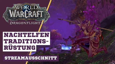 Nachtelfen Traditionsrüstung World of Warcraft Streamausschnitt