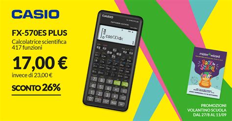 Mister Wizard Volantino Scuola 2022 CASIO FX 570ES PLUS Calcolatrice