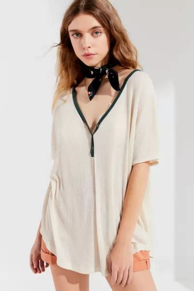 Out From Under Relaxed Henley Top Urban Outfitters