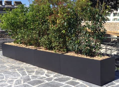 Imagein Trapezoidal Bespoke Planter Jardinière En Fibre Ciment By