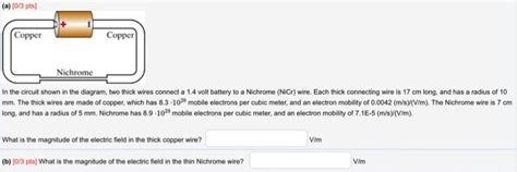 Solved In the circuit shown in the diagram, two thick wires | Chegg.com