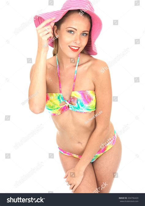 Attractive Sexy Woman Pin Model Bikini Foto Stok Shutterstock