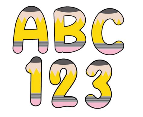 School Letters & Numbers PNG, Back to School PNG Letters, School Letters, 10 Styles of Letters ...