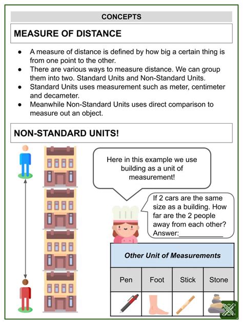 Measure Of Distance Using Non Standard Units Math Worksheets