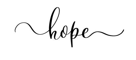 Hope - handwritten modern calligraphy inscription. 4571290 Vector Art ...