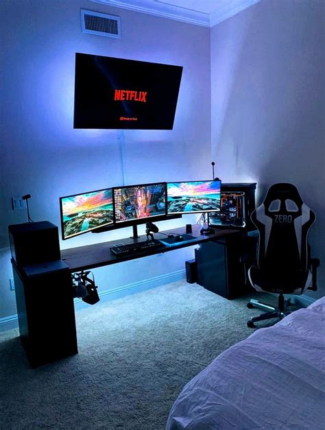 Pc Gaming Room Tv Above Pc | pantekgaming